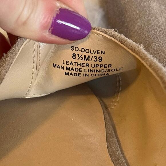 Sole Society Tan Suede Dolven Slingback Sandals, 8.5 - Picture 6 of 7